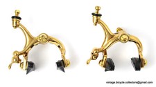 CAMPAGNOLO TRIOMPHE 80s Brake Calipers GOLD PLATED for Vintage Eroica Race Bike