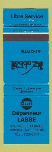Matchbook cover gulf - cover, gas