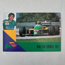 1987 Benetton Formula One Racing Postcard Post Card Thierry Boutsen Vintage