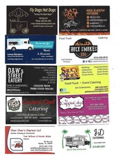 10 FOOD TRUCK Collectible Business Cards