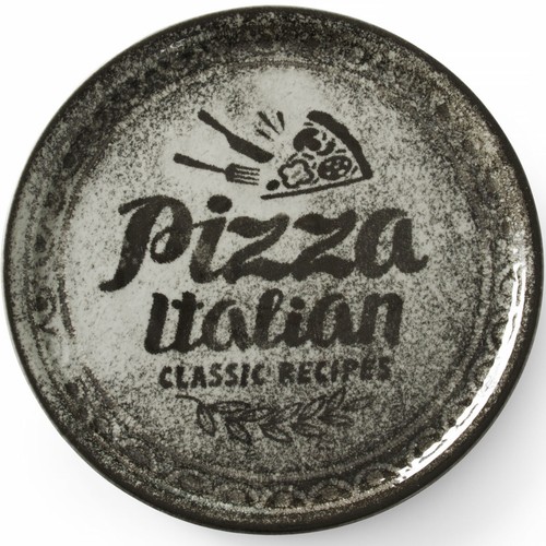 Assiette pizza en - assiette, à