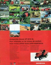 1996 Honda Advertising 1220 Advertising Ad Freestanding Mower HF 2218 SL