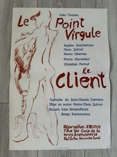 Poster (60x40) - The Client - Café Théâtre Le Point Virgule - Jolivet - 80s