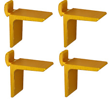 4x taquet aluminium doré étagère crémaillère support fixation attache armoire