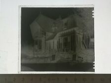UA175 negative glass plate BE circa 1900 bourgeois house garden sunbeds