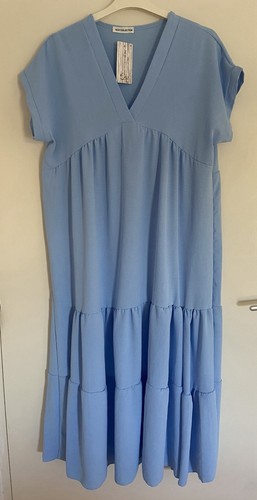 Robe longue bleue - neuve., coupe