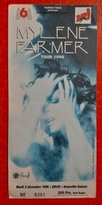 ticket billet used stub place concert MYLENE FARMER 1996 AMNEVILLE