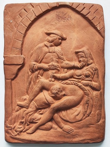 Statuette statue bas - statuette, bas-relief