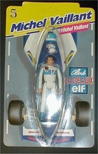 1991 Michel VAILLANT -FIGURINE articulée avec 2 casques ELF -Neuf dans blister