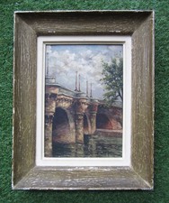 Ancien beau tableau huile sur