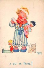 Illustrator - n°88500 - B. Mallet - A qui le Tour! - Child giving the bible