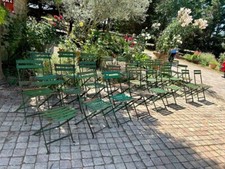 Chaises bistrot ou guinguette  pliante 1950