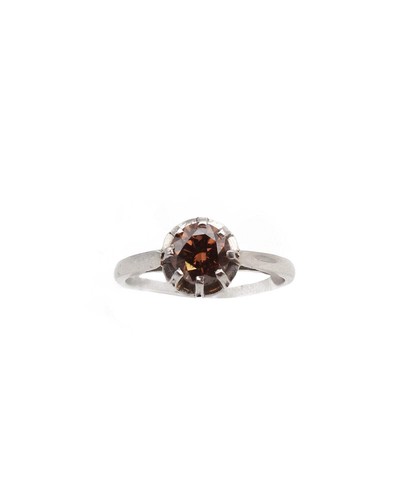 Solitaire diamant fancy