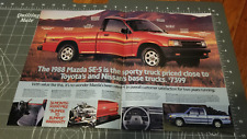 Mazda SE-5 Sporty Pick-up Truck - 2 Page Vintage Print Poster Ephemera Art 1987