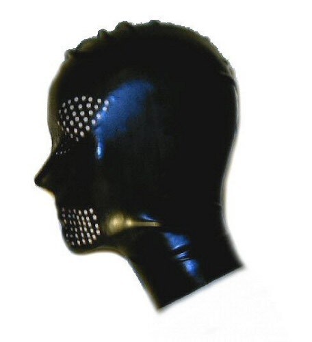 Cagoule latex masque - en, in