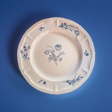 Jardin Bleu Brick Oven Dinner Plate 11" Blue Flower Design Stoneware Set Of 5