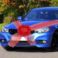 1pc mariage voiture décoration fournitures fleur chariot décoration fleur ruban