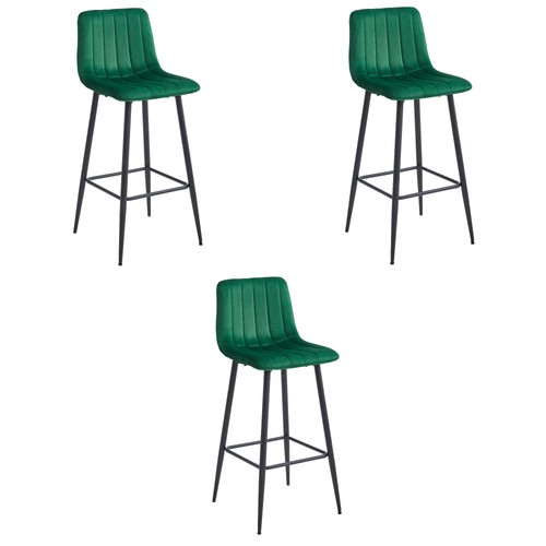 Tabouret pozza velours vert - tabouret,