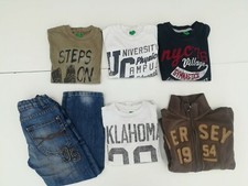 United Colors Of Benetton 4 / 5 ans Garçon: Ensemble T Shirt + Jean bleu + gilet