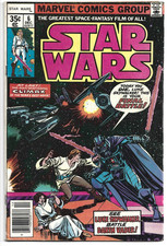 STAR WARS #6*MARVEL*1977*NEWSSTAND*LUKE SKYWALKER VS DARTH VADER*1ST PRINT*VG+