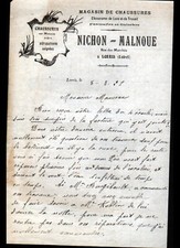 LORRIS (45) GALOCHE SLIPPERS SHOES ""NICHON & MALNOUE"" letter in 1925