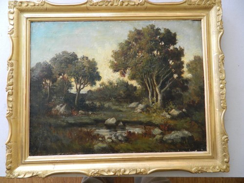 Tableau huile sur - , toile