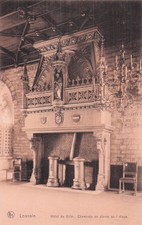 BELGIUM LEUVEN TOWN HALL STONE FIREPLACE ON THE 1ST FLOOR