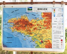 ancien carte scolaire géographie bretagne breizh en Breton