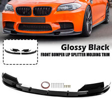 FOR BMW F10 M5 COMPITION FRONT SPLITTER LIP SPOILER BUMPER GLOSS SINGLE BASE 12+