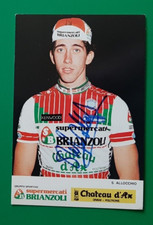 CYCLISME carte STEFANO ALLOCCHIO équipe BRIANZOLI CHATEAU D'AX 1987 Signée