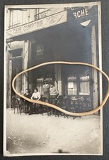 Postcard photo card Fronture Du Café Comptoir Perche??  �� Terrace Characters