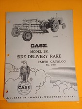 Vintage Original Case 281 side delivery rake 788 Parts Catalog