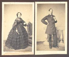2 CDVs Franck, Amédée de Bourboulon* & his wife Baroness Fizeaux de la Martel