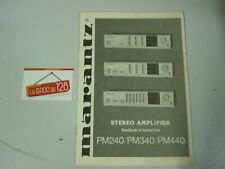Notice mode d'empli Marantz PM240 PM340 PM440 - Stereo Amplifier amplificateur 