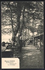 Old postcard Kinkempois, Maison Henin, La Terrasse 1920 