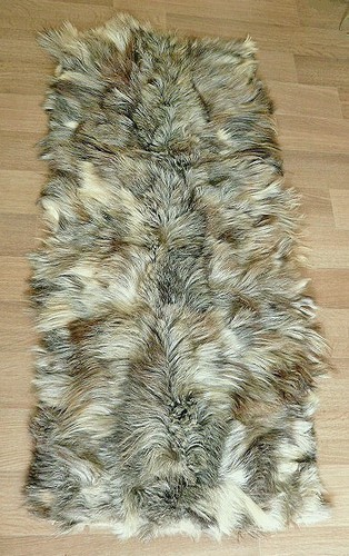 Ancien tapis véritable peau - tapis,