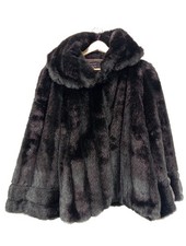 ZARA BASIC Manteau en fausse fourrure Dames Manteau T EU 40 brun élégant