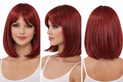 Perruque rouge lumineux - perruque,