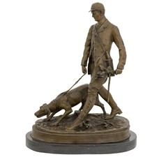 Statue chasseur chasse bronze