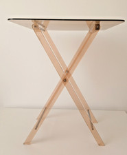 Pretty Vintage Amber Plexiglass Folding Side Table