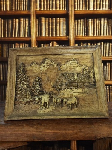 Bas relief ancien bois - ancien,