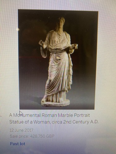 Roman life size statue asked - life,
