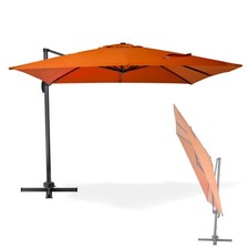 Parasol déporté Verona - 3 x 3 m - Terracotta D41285