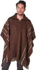 Alpaga Poncho Homme Mexicain