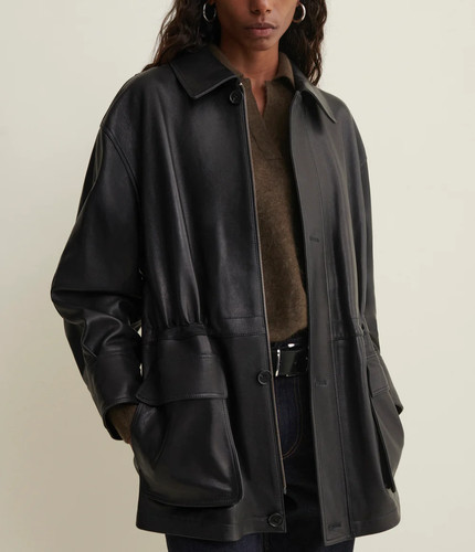 Veste femme cuir noir - , en