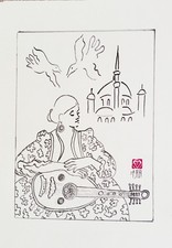 Dessin tableau orientaliste