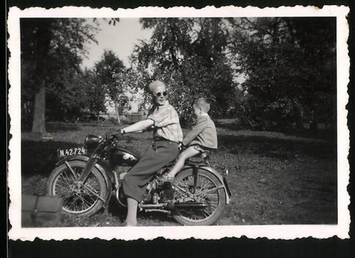 Photographie moto père - moto,, et