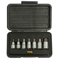 STANLEY 1-89-099 7-PIECE 1/2'' SQ. DRIVE HEX BIT METRIC SOCKET SET METAL SOCK RE