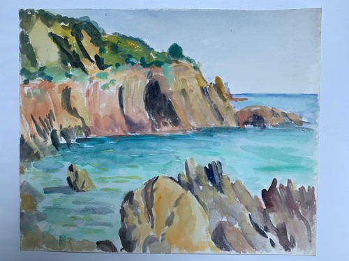 Aquarelle sur papier ile - papier, du