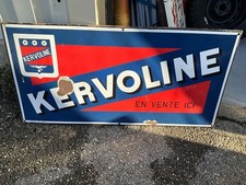 plaque émaillée ancienne garage KERVOLINE, ED Jean 1934